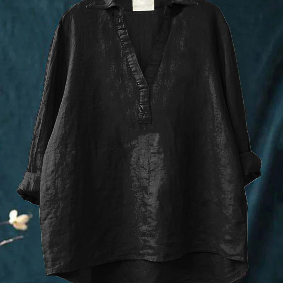 Andrea | Elegáns Nyári Vászon Blúz