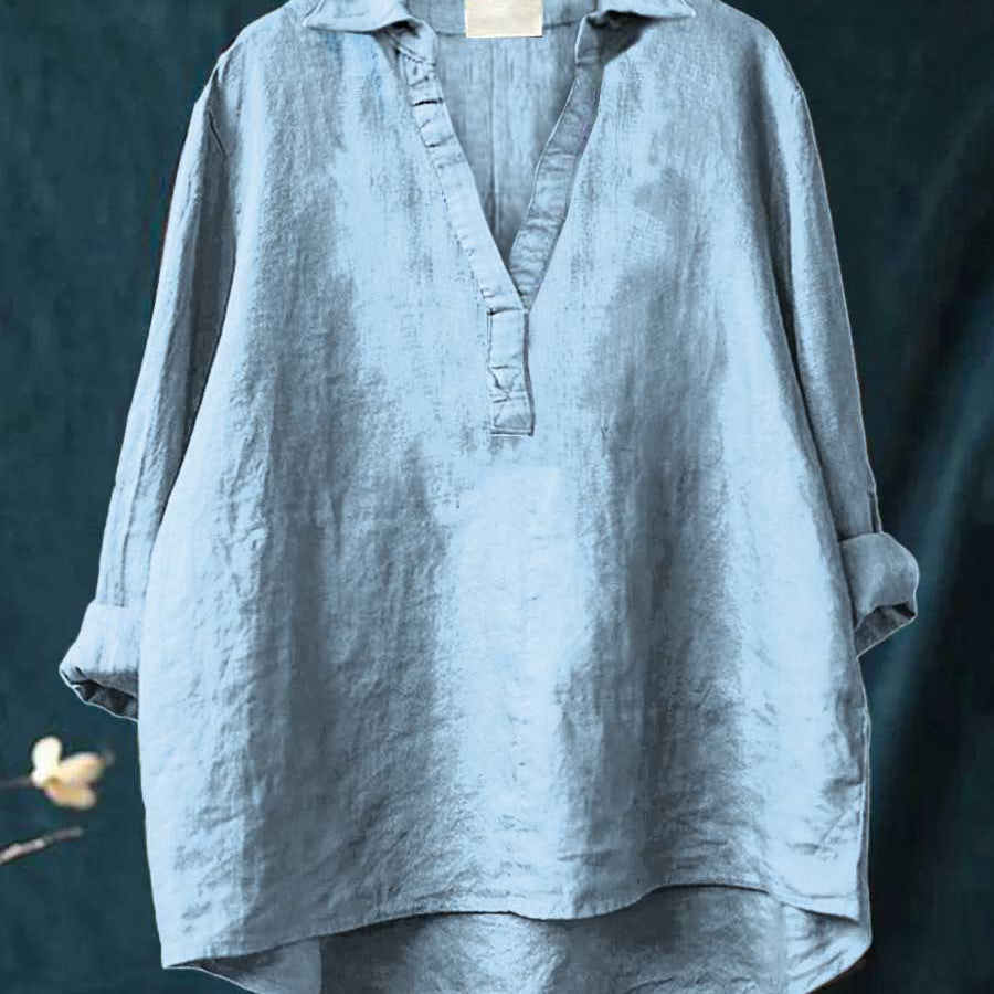 Andrea | Elegáns Nyári Vászon Blúz