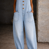 Sadie | Vintage Mosott Pamut Farmer Overall