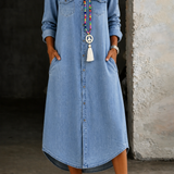 Helen | Casual Elegáns Hosszú Farmering Ruha