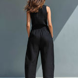 Vitoria | Minimalista fekete vászon overall