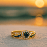 Karla | Anello in Zirconia Blu