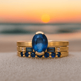Katrine | Anello in pietra blu