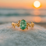 Laura | Anello in Agata Verde