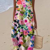 Ava | Virágos Midiklänning