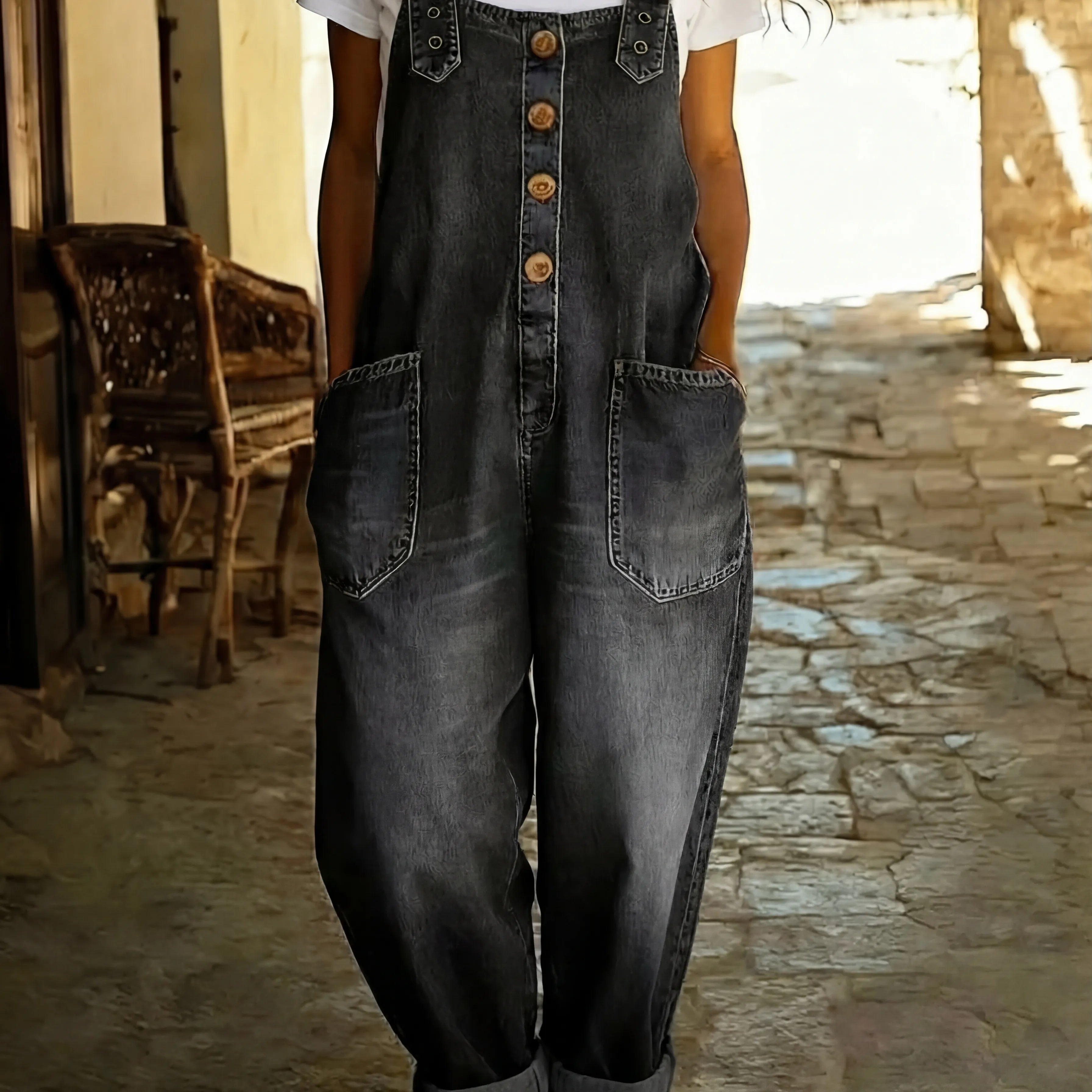 Rocio - Állítható pántos farmeroverall